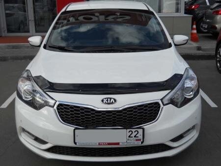 Дефлектор капота (мухобойка) Kia Cerato 2013-2019 (Киа Черато) SIM